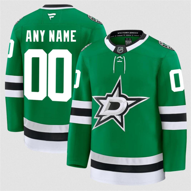 Men's Dallas Stars Active Player Custom Green 2024-25 Home Stitched Hockey Jersey